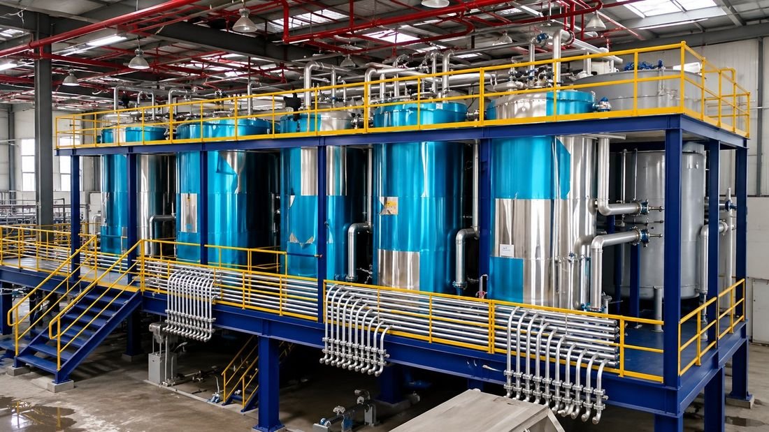 Process and water treatment plant with skid systems